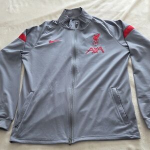 Immaculate Men's Nike Liverpool Gray & Red Tracksuit Jacket, Size L